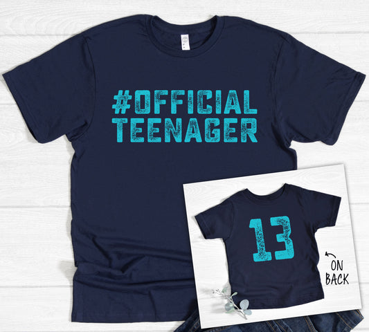 Official Teenager NAVY & Teal Shirt