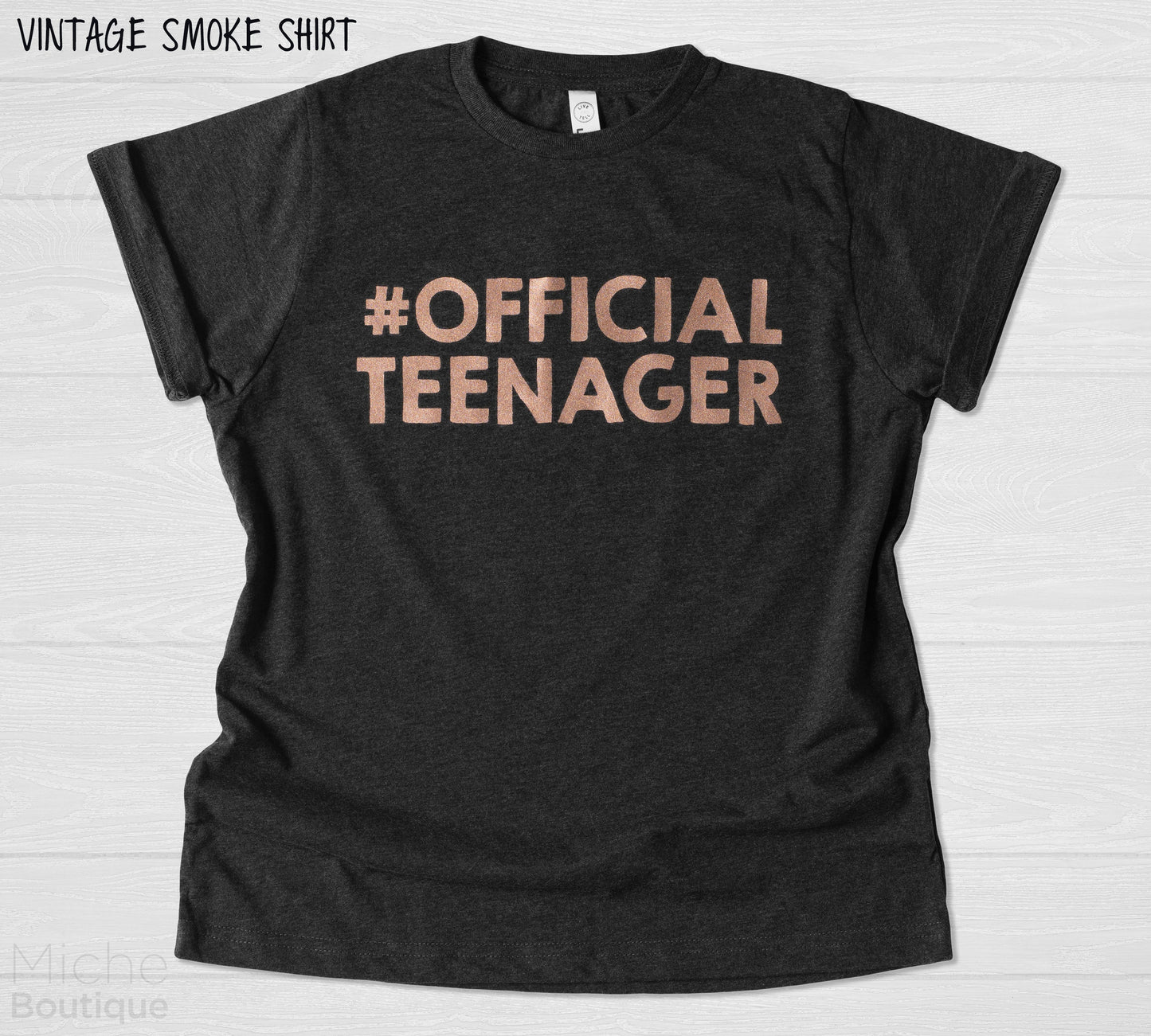 Official Teenager, Girls Thirteen Birthday Shirt